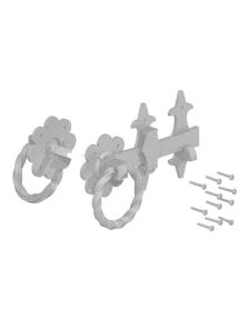 Ornamental Twisted Ring Gate Latch Galvanised