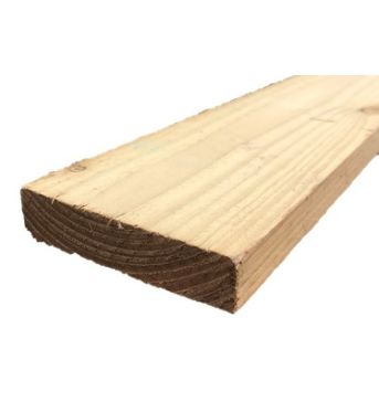 Sawn Treated Timber Board 100mm x 22mm (4" x 1") 